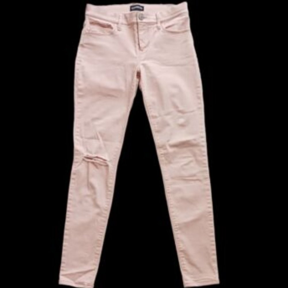 Express Jeans Womens 2R Waist 29 Skinny Ankle Legging Mid Rise Slim Fit Stretch